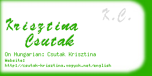 krisztina csutak business card